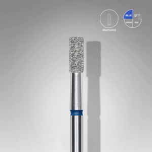 STALEKS Diamond nail drill bit cylinder blue EXPERT head diameter 2,5 mm / working part 6 mm